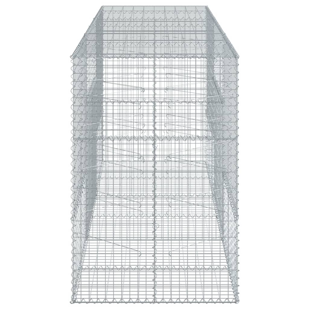vidaXL Gabion Basket with Cover 300x100x150 cm Galvanised Iron 4