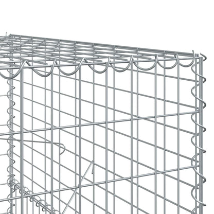 vidaXL Gabion Basket with Cover 300x100x150 cm Galvanised Iron 6