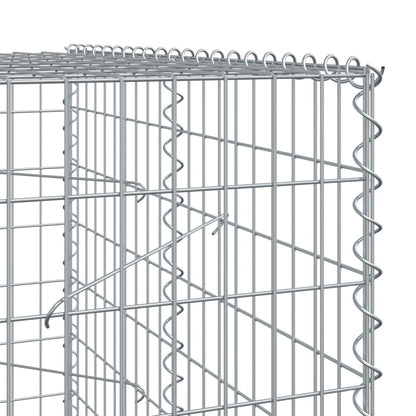vidaXL Gabion Basket with Cover 200x100x200 cm Galvanised Iron 6