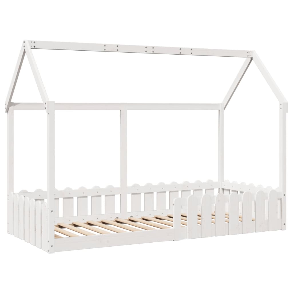 vidaXL Kids' House Bed Frame without Mattress White 90x190 cm Single 3