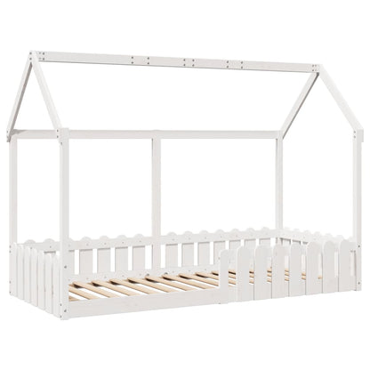 vidaXL Kids' House Bed Frame without Mattress White 90x190 cm Single 3