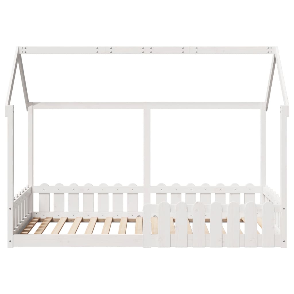 vidaXL Kids' House Bed Frame without Mattress White 90x190 cm Single 4