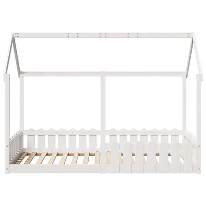 vidaXL Kids' House Bed Frame without Mattress White 90x190 cm Single 4