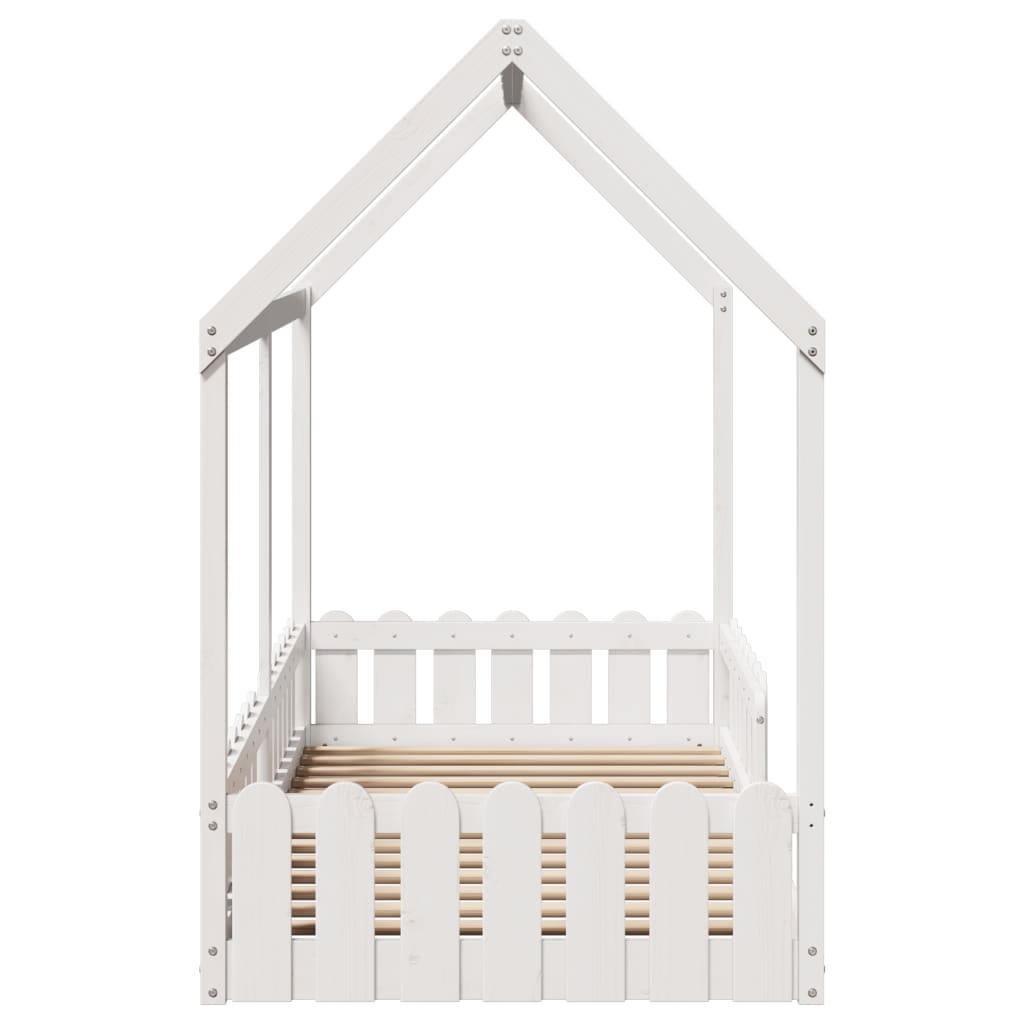 vidaXL Kids' House Bed Frame without Mattress White 90x190 cm Single 5