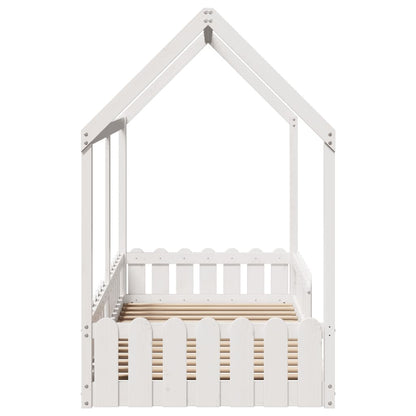 vidaXL Kids' House Bed Frame without Mattress White 90x190 cm Single 5