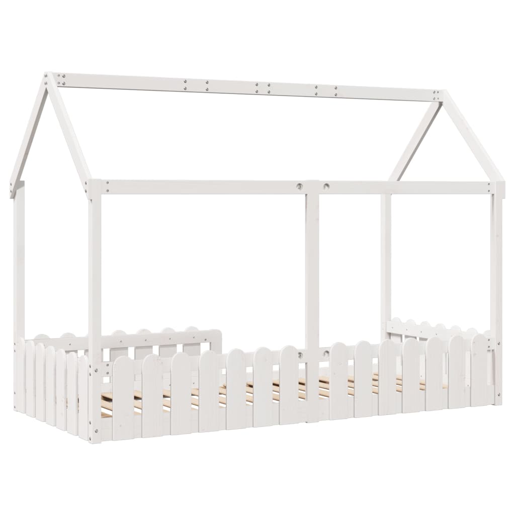 vidaXL Kids' House Bed Frame without Mattress White 90x190 cm Single 6