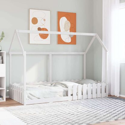 vidaXL Kids' House Bed Frame without Mattress White 90x190 cm Single 1