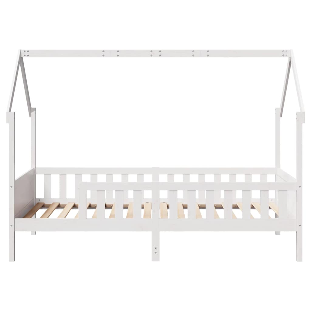 vidaXL Kids' House Bed Frame without Mattress White 90x200 cm Pine 4