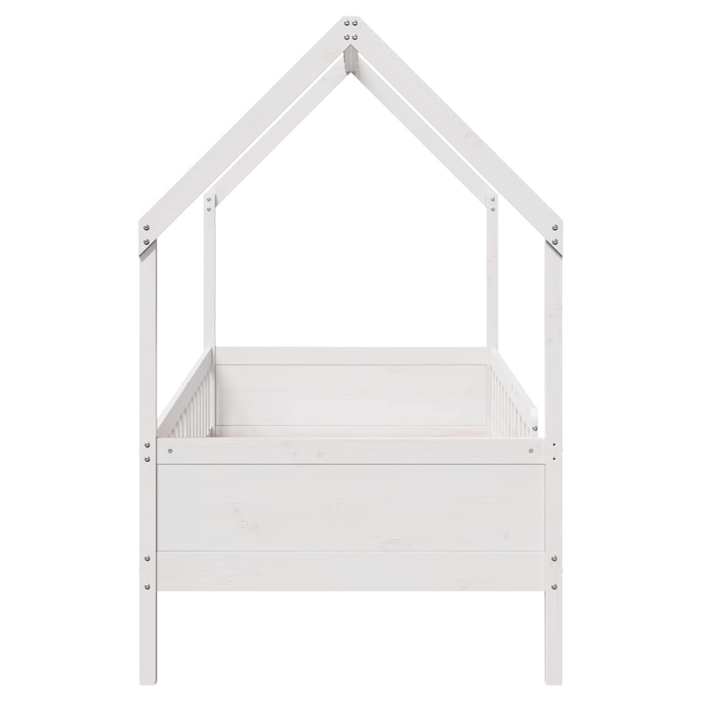 vidaXL Kids' House Bed Frame without Mattress White 90x200 cm Pine 5