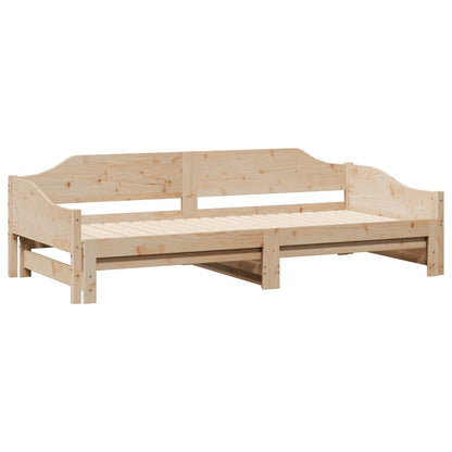 vidaXL Daybed with Trundle without Mattress 90x190 cm Single Solid Wood 5