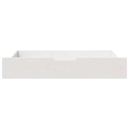 Under-Bed Drawers 2 pcs 95x55x17 cm Solid Wood Pine White 95 x 55 x 16 cm