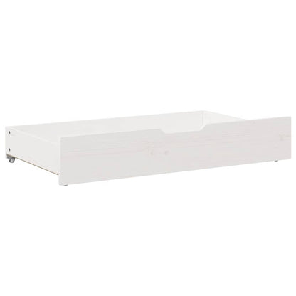 Under-Bed Drawers 2 pcs 95x55x17 cm Solid Wood Pine White 95 x 55 x 16 cm