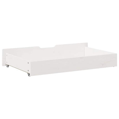 Under-Bed Drawers 2 pcs 95x55x17 cm Solid Wood Pine White 95 x 55 x 16 cm