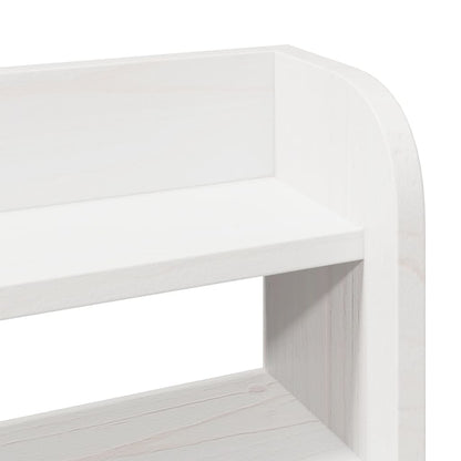 Headboard with Shelves 90 cm Solid Wood Pine White 210 x 16 x 82 cm