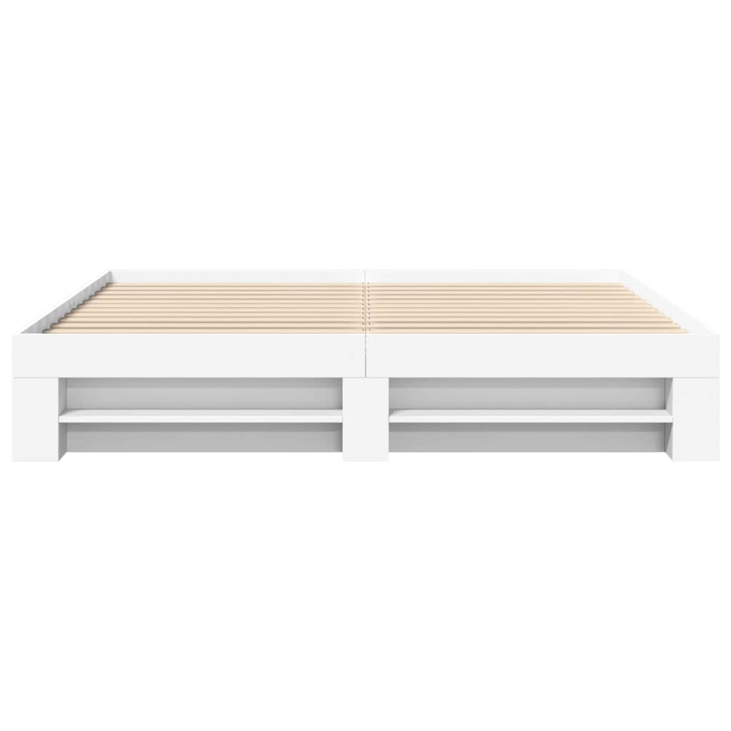 vidaXL Bed Frame without Mattress White 180x200 cm Super King Engineered Wood 5