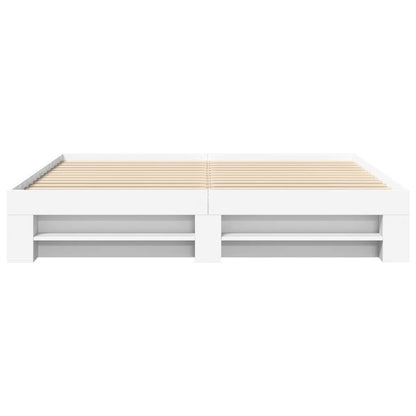 vidaXL Bed Frame without Mattress White 180x200 cm Super King Engineered Wood 5