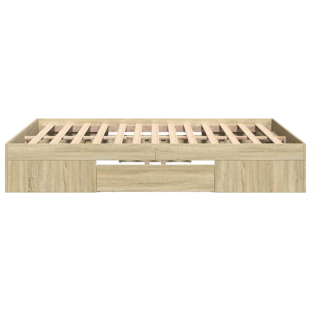 Bed Frame without Mattress 120x190cm Engineered Wood Sonoma oak
