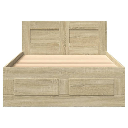 vidaXL Bed Frame with Headboard without Mattress Sonoma Oak 90x200 cm 5