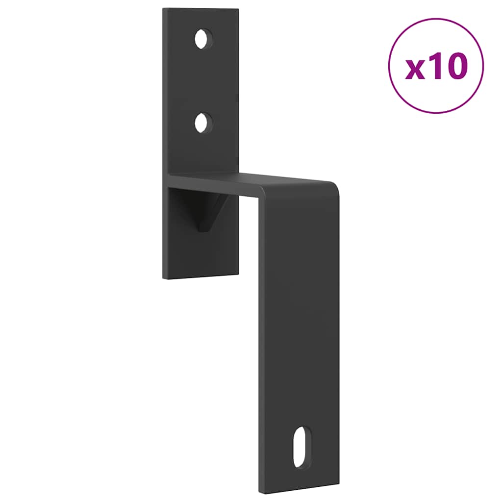 vidaXL Sliding Door Hardware Kit 305 cm Steel Black 4