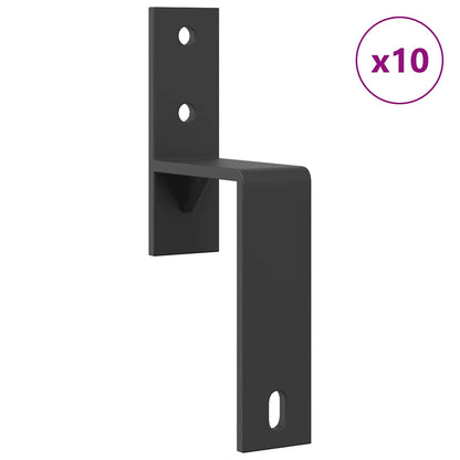 vidaXL Sliding Door Hardware Kit 305 cm Steel Black 4