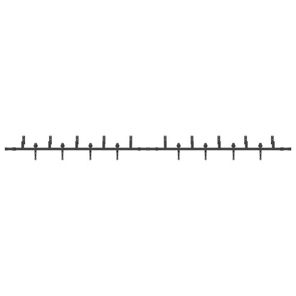 vidaXL Sliding Door Hardware Kit 427 cm Steel Black 5