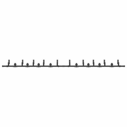 vidaXL Sliding Door Hardware Kit 366 cm Steel Black 5