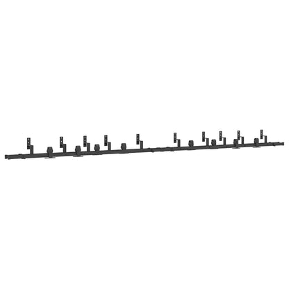 vidaXL Sliding Door Hardware Kit 400 cm Steel Black 2