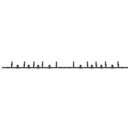 vidaXL Sliding Door Hardware Kit 400 cm Steel Black 5
