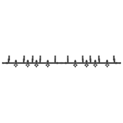 vidaXL Sliding Door Hardware Kit 305 cm Steel Black 5