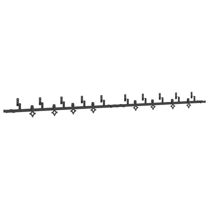 vidaXL Sliding Door Hardware Kit 427 cm Steel Black 2