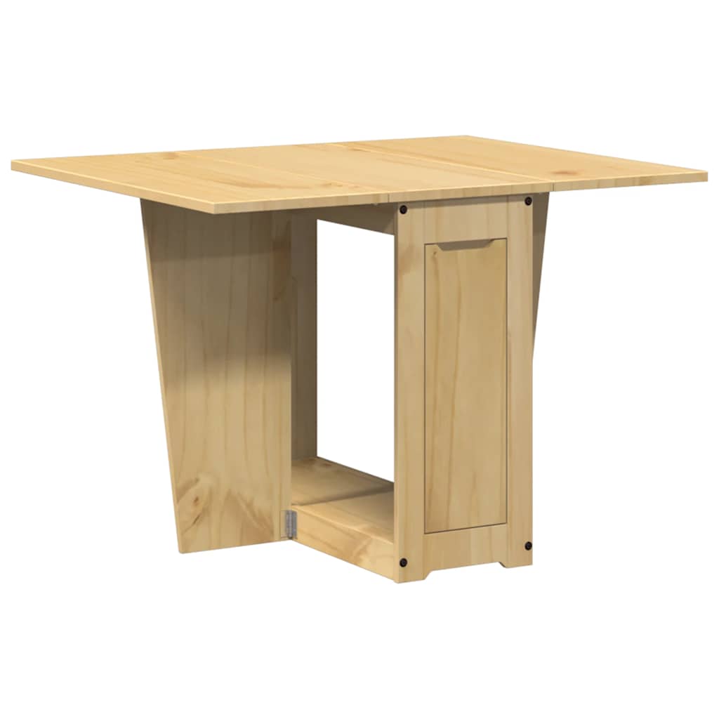 vidaXL 5 Piece Butterfly Dining Set "Corona" Foldable Wax Brown Pinewood 4
