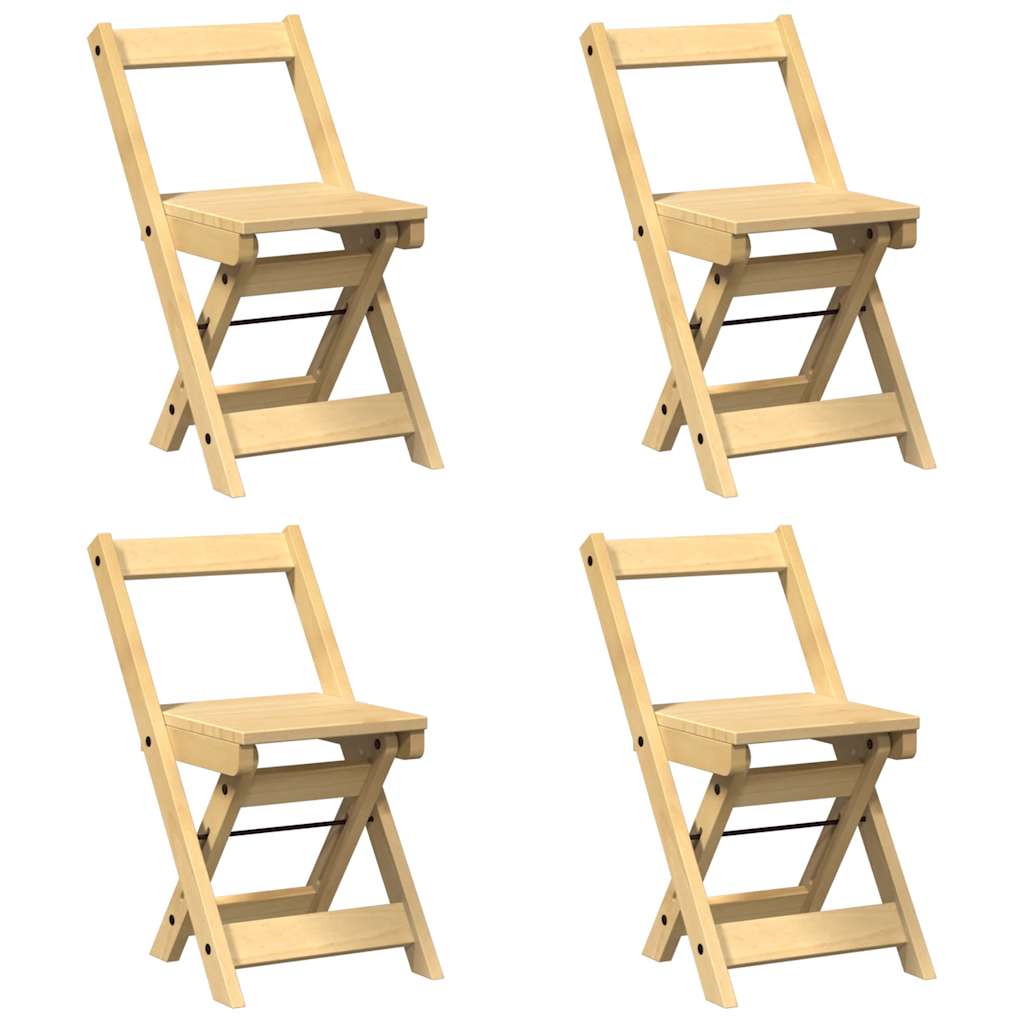 vidaXL 5 Piece Butterfly Dining Set "Corona" Foldable Wax Brown Pinewood 5