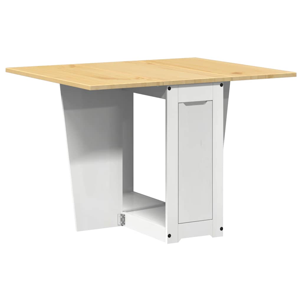 vidaXL 5 Piece Butterfly Dining Set "Corona" Foldable White Pinewood 4