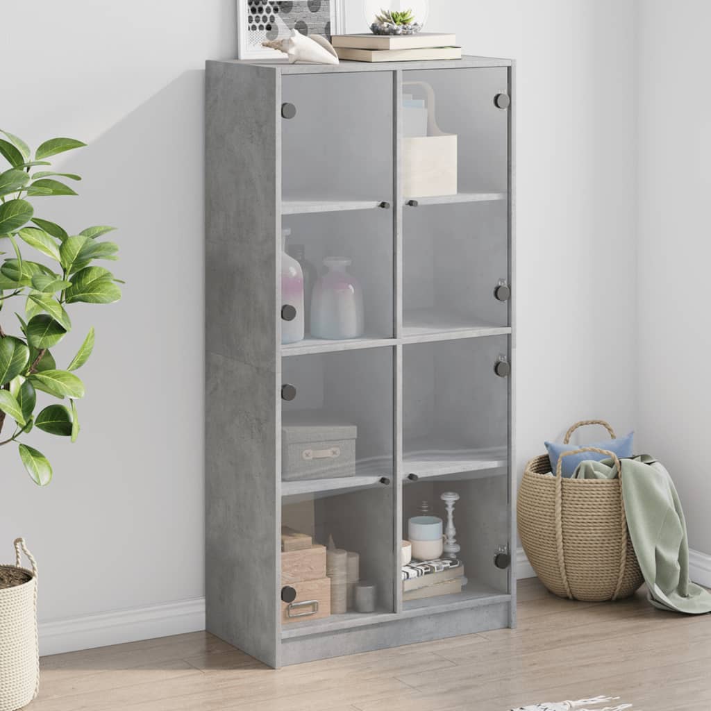 vidaXL Bookcase with Doors 136x37x142 cm Engineered Wood