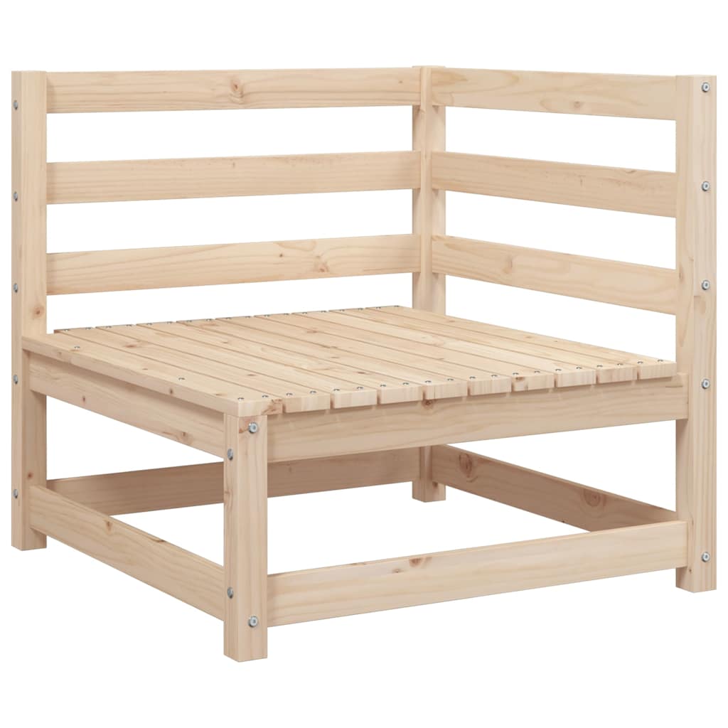vidaXL 3 Piece Garden Sofa Set Solid Wood Pine 4