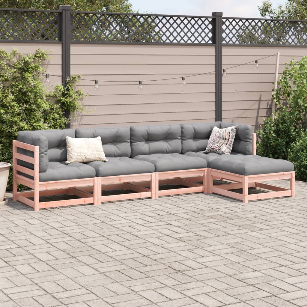 vidaXL 5 Piece Garden Sofa Set Solid Wood Douglas Fir 3
