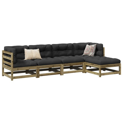 vidaXL 5 Piece Garden Sofa Set Impregnated Wood Pine 1