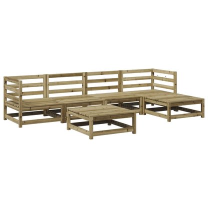 vidaXL 6 Piece Garden Sofa Set Impregnated Wood Pine 2