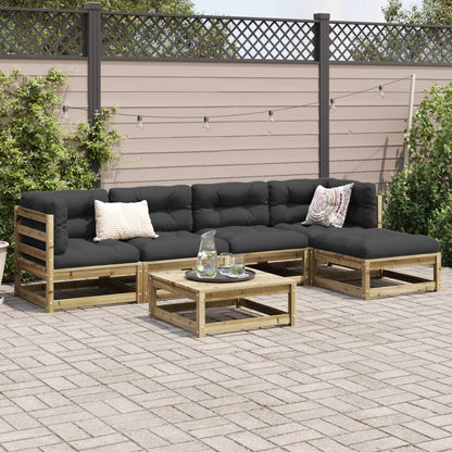 vidaXL 6 Piece Garden Sofa Set Impregnated Wood Pine 3