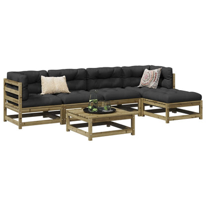 vidaXL 6 Piece Garden Sofa Set Impregnated Wood Pine 1