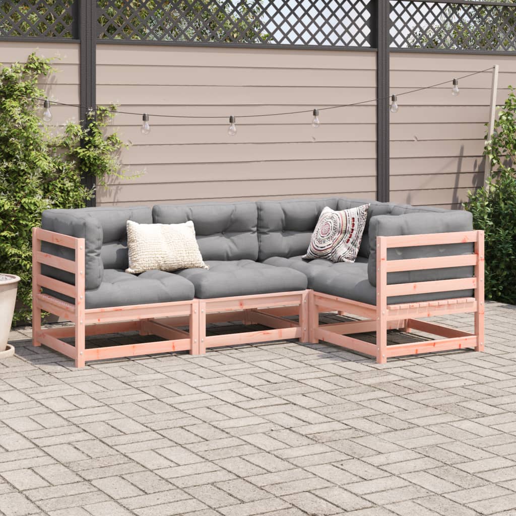 vidaXL 4 Piece Garden Sofa Set Solid Wood Douglas Fir 3