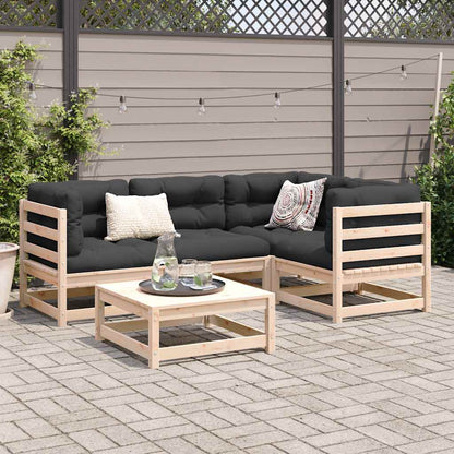vidaXL 5 Piece Garden Sofa Set Solid Wood Pine 3