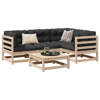 vidaXL 5 Piece Garden Sofa Set Solid Wood Pine 1