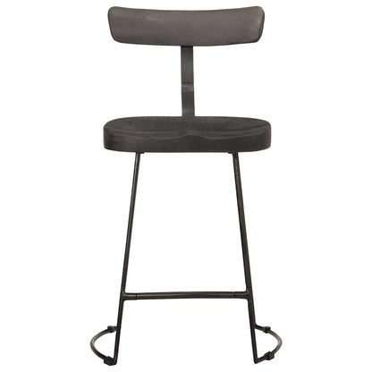 Bar Stools 2 pcs Solid Wood Mango Solid Mango Wood Width 49 cm Black 79 cm