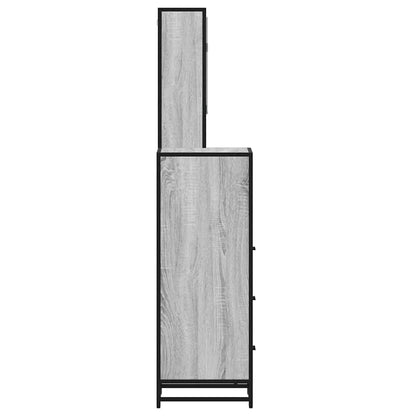 vidaXL 3 Piece Bathroom Furniture Set Grey Sonoma Engineered Wood 6