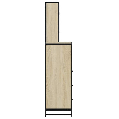 vidaXL 3 Piece Bathroom Furniture Set Sonoma Oak Engineered Wood 6