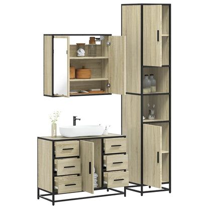 vidaXL Bathroom Furniture Set 3 pcs 80 x 33 x 60 cm