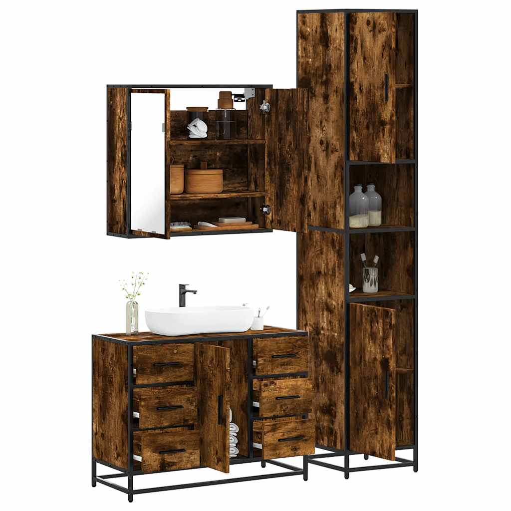 vidaXL Bathroom Furniture Set 3 pcs 80 x 33 x 60 cm