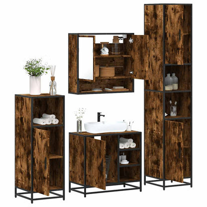 vidaXL 4 Piece Bathroom Furniture Set Engineered Wood