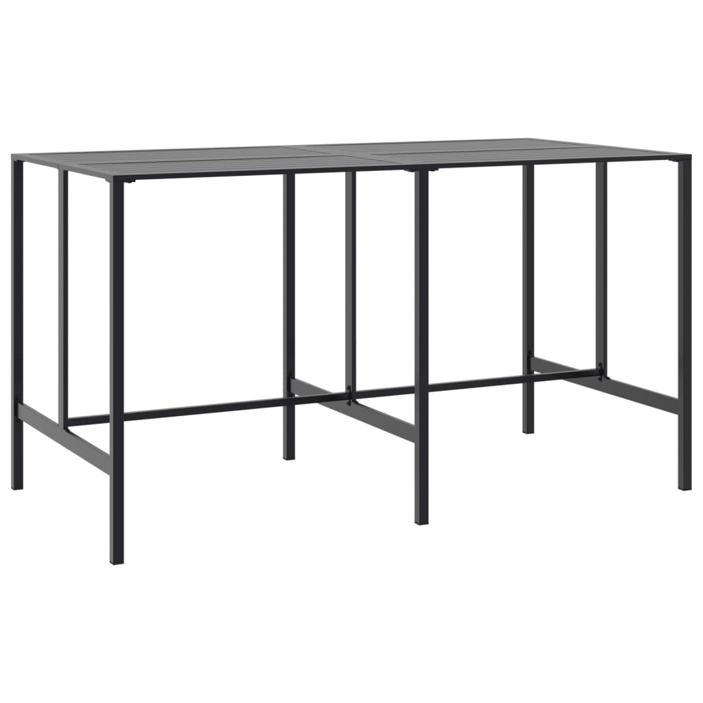 vidaXL Bar Table Black 200x100x110 cm Powder-coated Steel 2